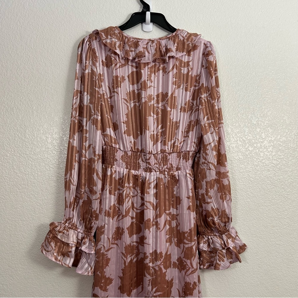 Lulus Exquisite Attention Lilac Floral Print Ruffled Long Sleeve Dress - Picture 8 of 11